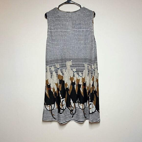 NWT LaVie Lente Cozy Cat Placement Shift Dress Sz S - Picture 11 of 13
